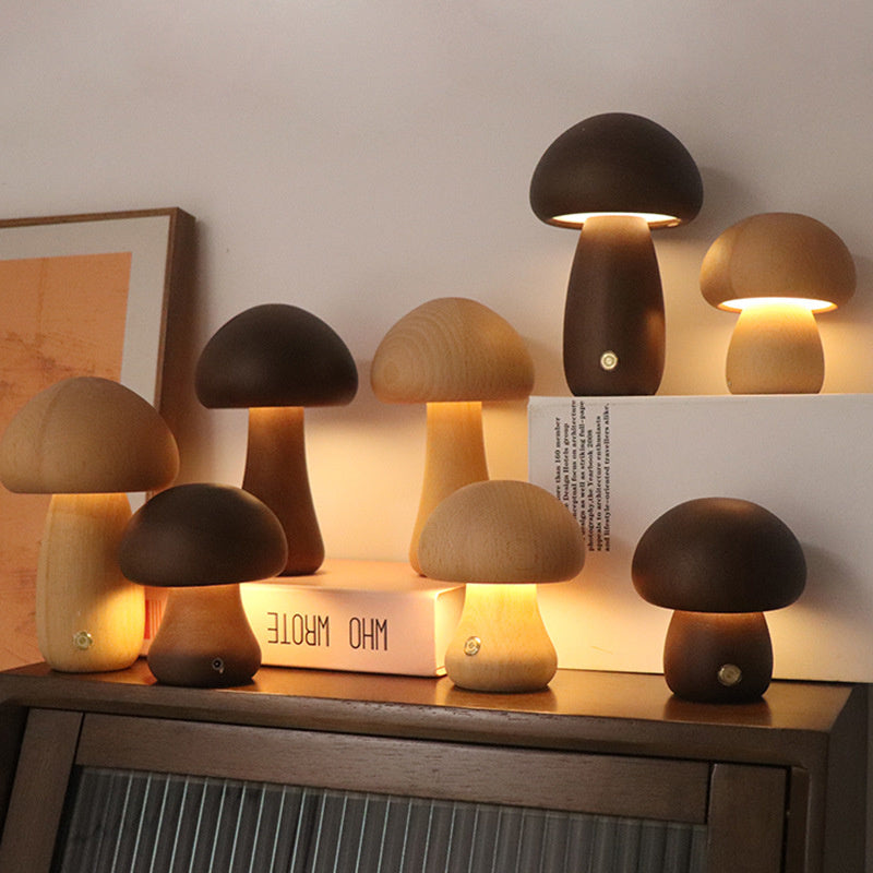 Sense - Wooden Mushrooms Table Lamp