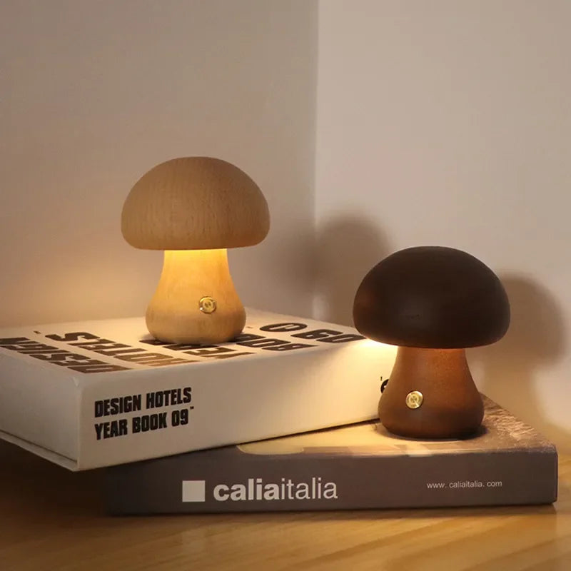 Sense - Wooden Mushrooms Table Lamp